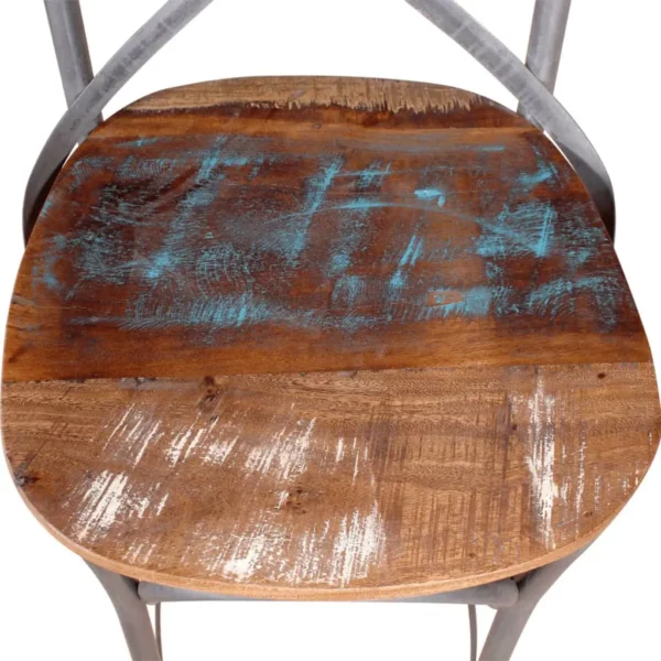 Bar Chair Solid Reclaimed Wood - Image 8