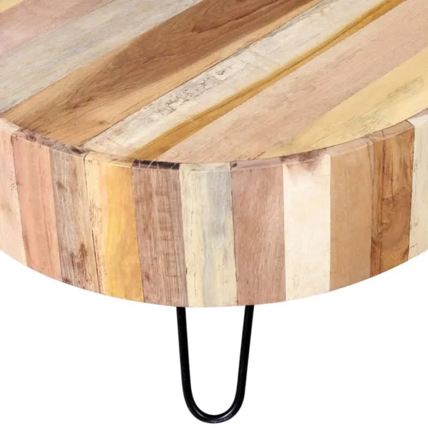 Reclaimed Wood Coffee Table - Rounded Slat Style - Image 6