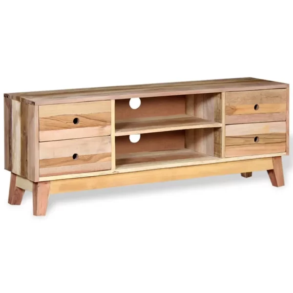 Reclaimed Wood TV Stand - Rustic Basic Style - Image 2
