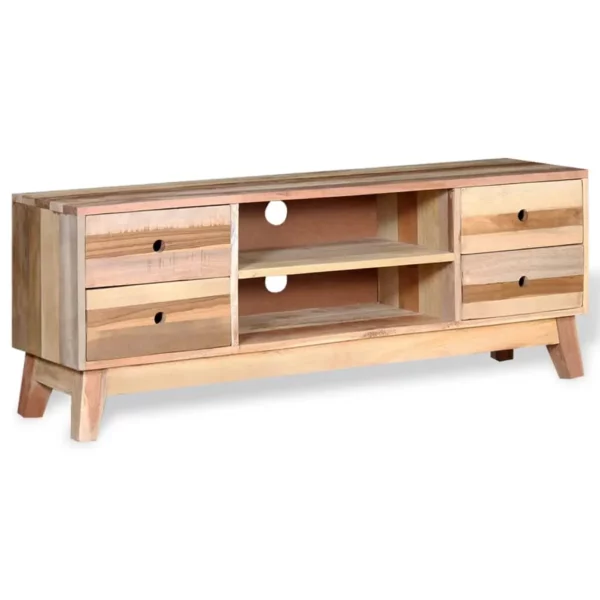 Reclaimed Wood TV Stand - Rustic Basic Style - Image 3