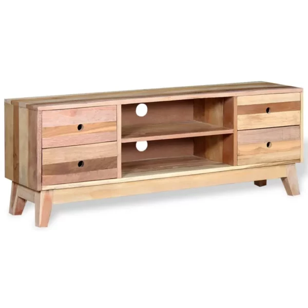 Reclaimed Wood TV Stand - Rustic Basic Style - Image 4