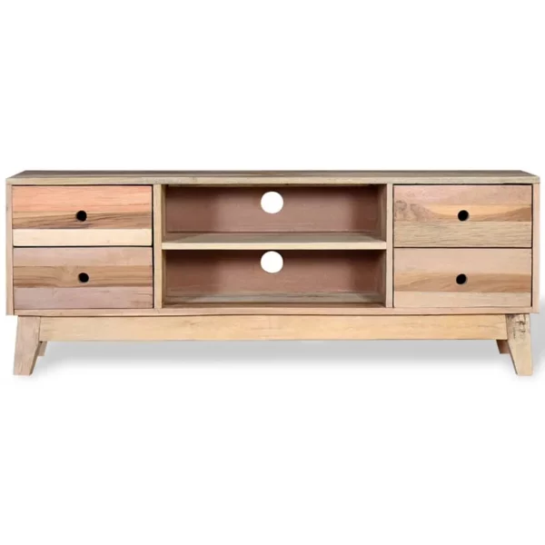 Reclaimed Wood TV Stand - Rustic Basic Style - Image 6