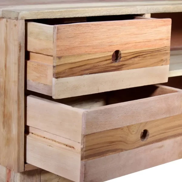 Reclaimed Wood TV Stand - Rustic Basic Style - Image 8