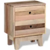 Reclaimed Wood Bedside Cabinet - Rustic Basic Style - Image 4