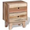 Reclaimed Wood Bedside Cabinet - Rustic Basic Style - Image 5