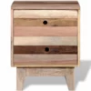 Reclaimed Wood Bedside Cabinet - Rustic Basic Style - Image 6