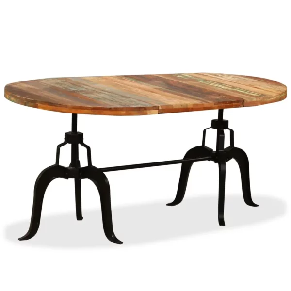 Dining Table Solid Reclaimed Wood and Steel 70.9" - Image 2