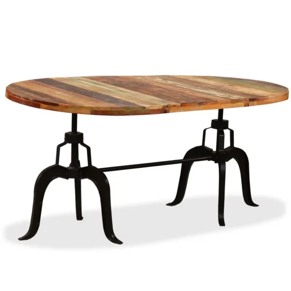 Dining Table Solid Reclaimed Wood and Steel 70.9" - Image 3