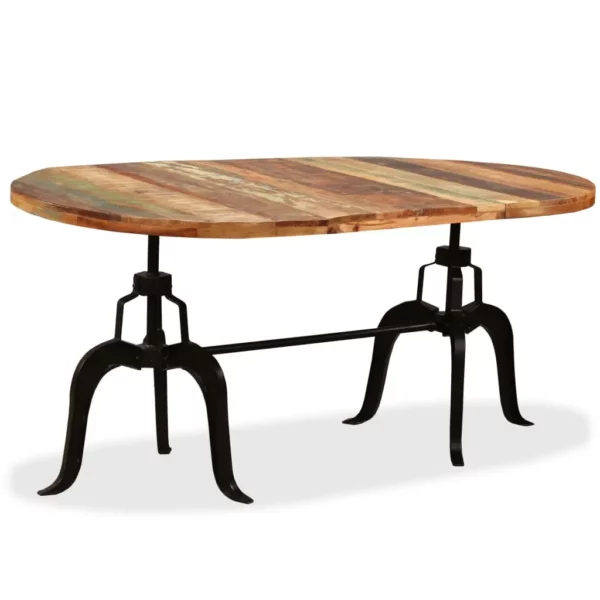 Dining Table Solid Reclaimed Wood and Steel 70.9" - Image 4