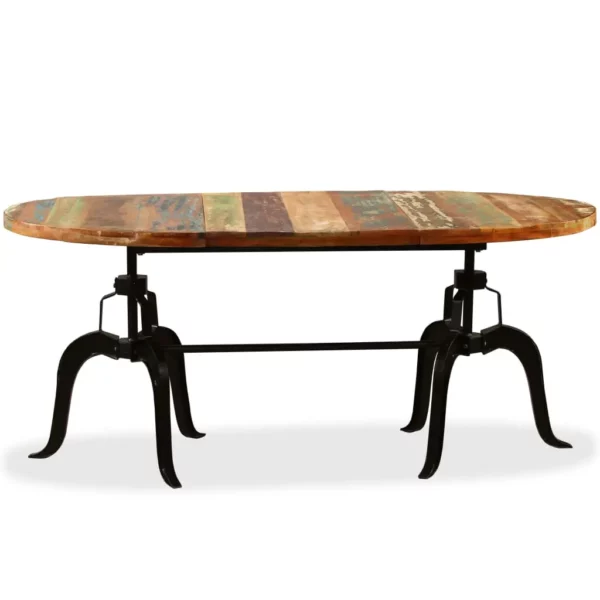 Dining Table Solid Reclaimed Wood and Steel 70.9" - Image 7
