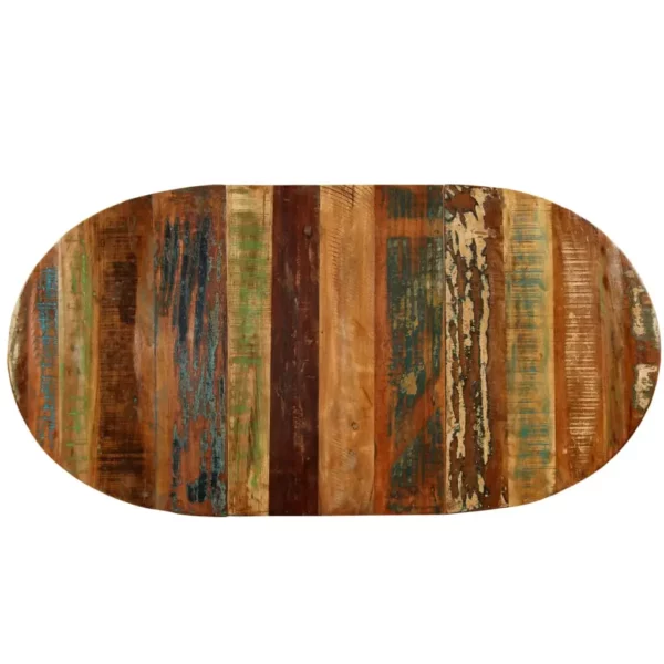 Dining Table Solid Reclaimed Wood and Steel 70.9" - Image 8