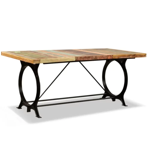 Reclaimed Wood Dining Table 70.9" Retro Iron Legs - Image 8