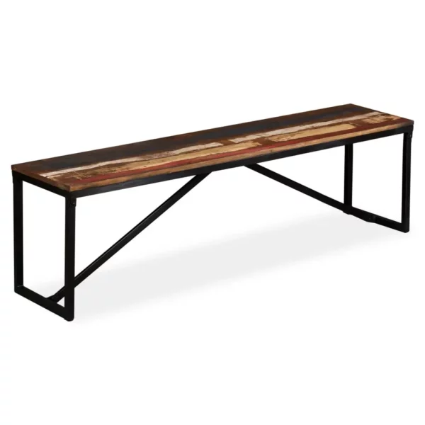 Bench Solid Reclaimed Wood 63"x13.8"x17.7" - Image 3