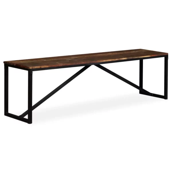 Bench Solid Reclaimed Wood 63"x13.8"x17.7" - Image 11
