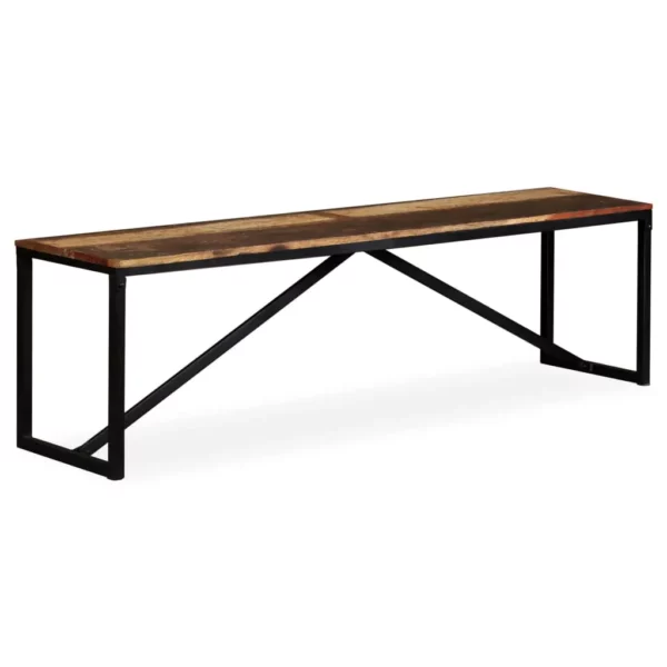 Bench Solid Reclaimed Wood 63"x13.8"x17.7" - Image 12