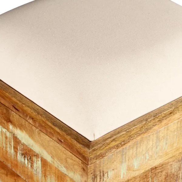 Storage Bench Solid Reclaimed Wood 15.7"x15.7"x17.7" - Image 6