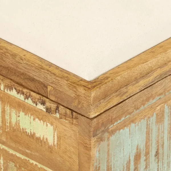 Storage Bench Solid Reclaimed Wood 31.5"x15.7"x15.7" - Image 4