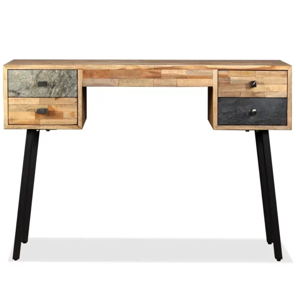 Writing Desk Solid Reclaimed Teak 43.3"x19.6"x29.9" - Image 3
