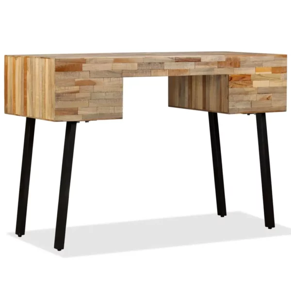 Writing Desk Solid Reclaimed Teak 43.3"x19.6"x29.9" - Image 4