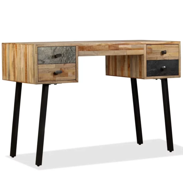 Writing Desk Solid Reclaimed Teak 43.3"x19.6"x29.9" - Image 11