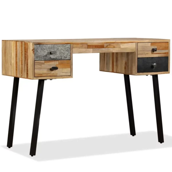 Writing Desk Solid Reclaimed Teak 43.3"x19.6"x29.9" - Image 12