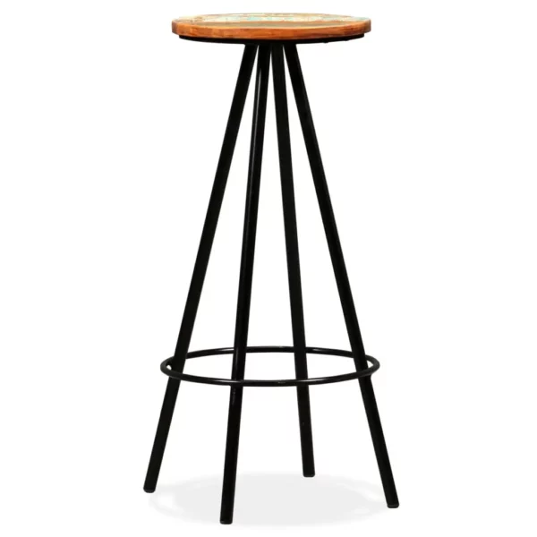 Bar Stools 2 pcs Solid Reclaimed Wood - Image 2