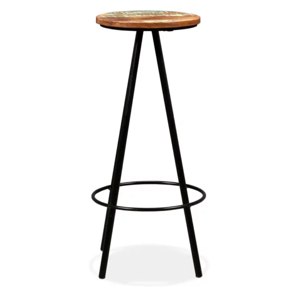 Bar Stools 2 pcs Solid Reclaimed Wood - Image 3