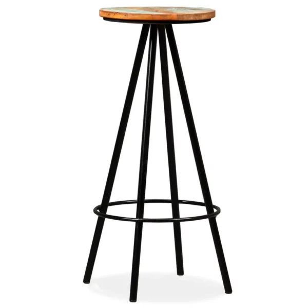 Bar Stools 2 pcs Solid Reclaimed Wood - Image 8