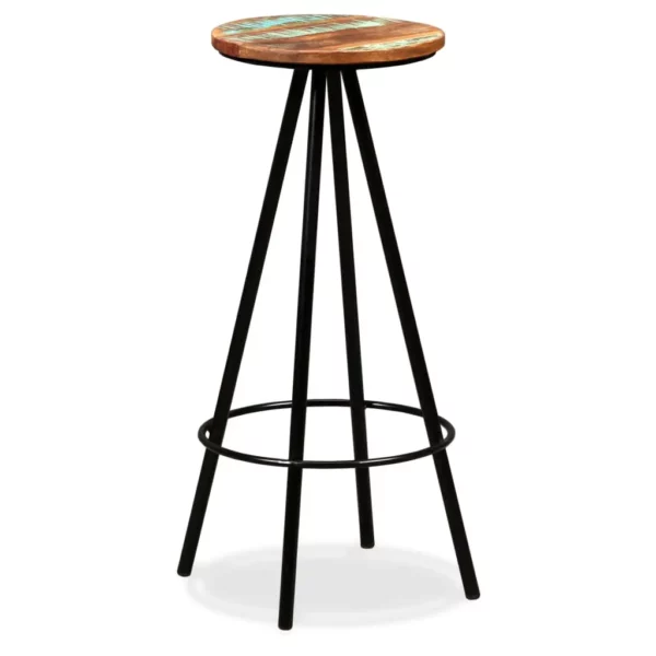 Bar Stools 2 pcs Solid Reclaimed Wood - Image 12