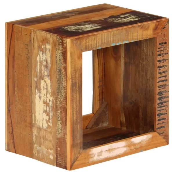 Stool 15.7"x11.8"x15.7" Solid Reclaimed Wood - Image 11