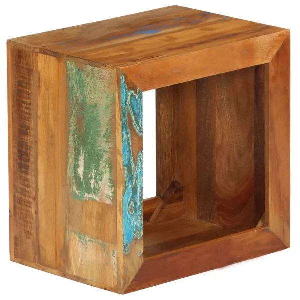 Stool 15.7"x11.8"x15.7" Solid Reclaimed Wood - Image 12