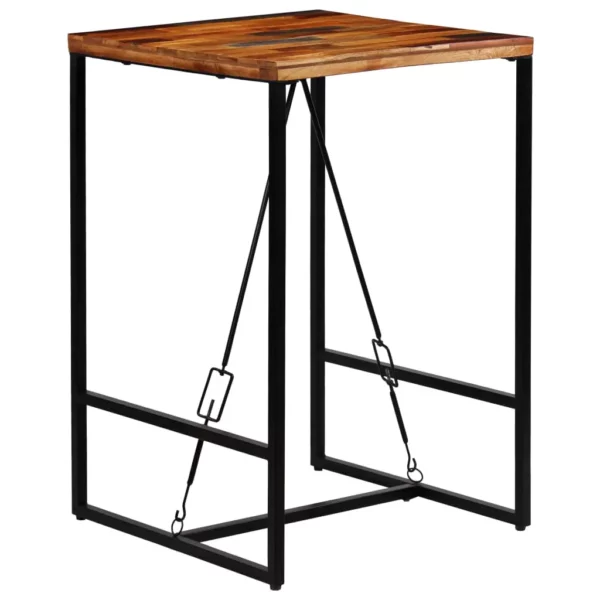 Bar Table Solid Reclaimed Wood 27.6"x27.6"x41.7" - Image 8
