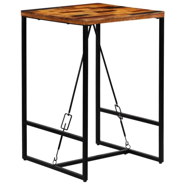 Bar Table Solid Reclaimed Wood 27.6"x27.6"x41.7" - Image 9