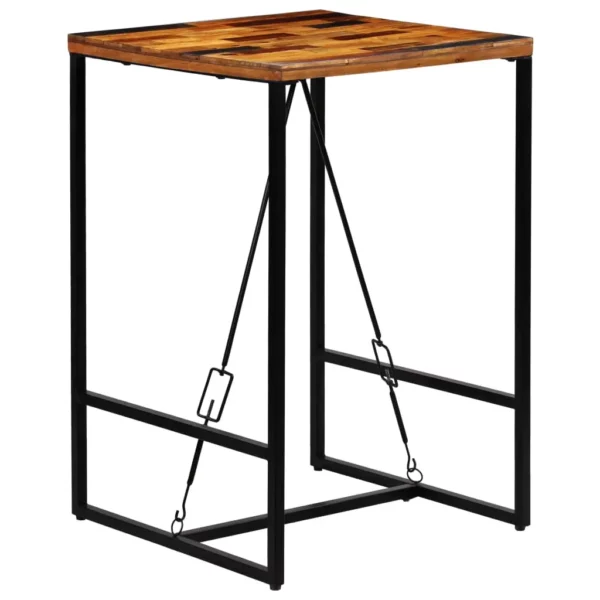 Bar Table Solid Reclaimed Wood 27.6"x27.6"x41.7" - Image 10