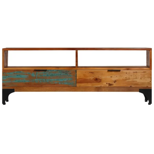 TV Stand 46.5"x13.8"x17.7" Solid Wood Reclaimed - Image 3