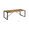 Dining Table 86.6"x39.4"x29.5" Solid Reclaimed Wood - Image 6
