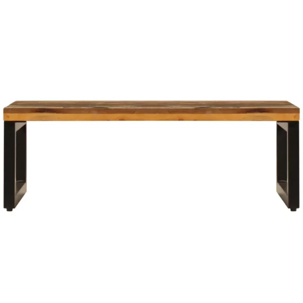 Coffee Table - Solid Reclaimed Wood and Steel - Image 3