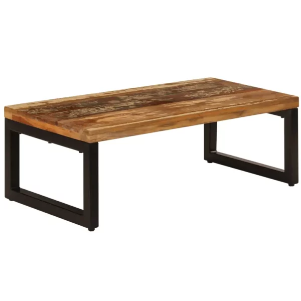 Coffee Table - Solid Reclaimed Wood and Steel - Image 11