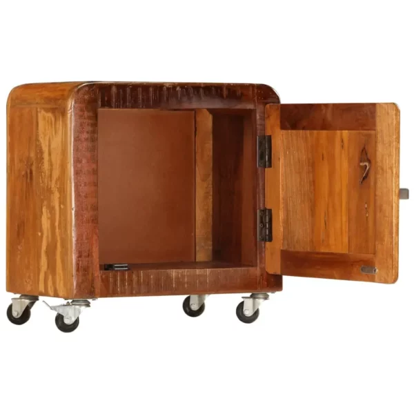 Bedside Cabinet 19.7"x11.8"x19.7" Solid Reclaimed Wood - Image 4