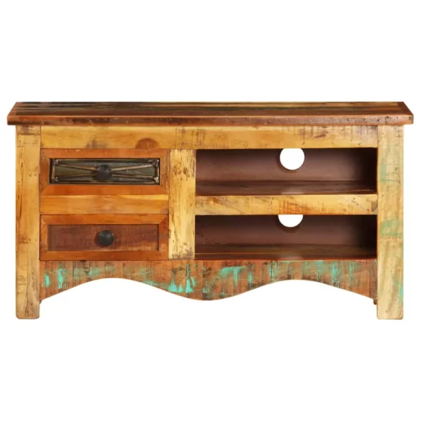 TV Stand 31.5"x11.8"x15.7" Solid Wood Reclaimed - Image 2