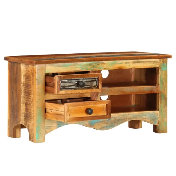 TV Stand 31.5"x11.8"x15.7" Solid Wood Reclaimed - Image 4