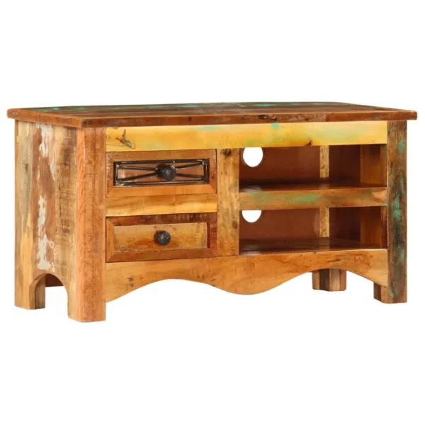 TV Stand 31.5"x11.8"x15.7" Solid Wood Reclaimed - Image 12