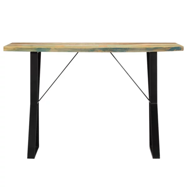 Reclaimed Wood Dining Table 47.2"x23.6"x29.9" - Industrial Style Steel Legs - Image 2