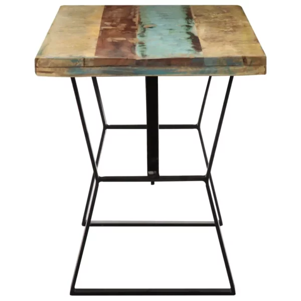 Reclaimed Wood Dining Table 47.2"x23.6"x29.9" - Industrial Style Steel Legs - Image 4