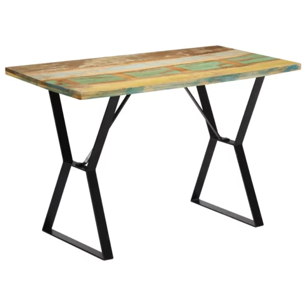 Reclaimed Wood Dining Table 47.2"x23.6"x29.9" - Industrial Style Steel Legs - Image 10