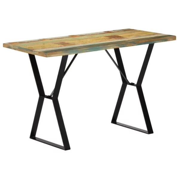 Reclaimed Wood Dining Table 47.2"x23.6"x29.9" - Industrial Style Steel Legs - Image 11