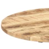 Side Table 23.6"x(18.1"-24.8") Solid Mango Wood and Cast Iron - Image 4
