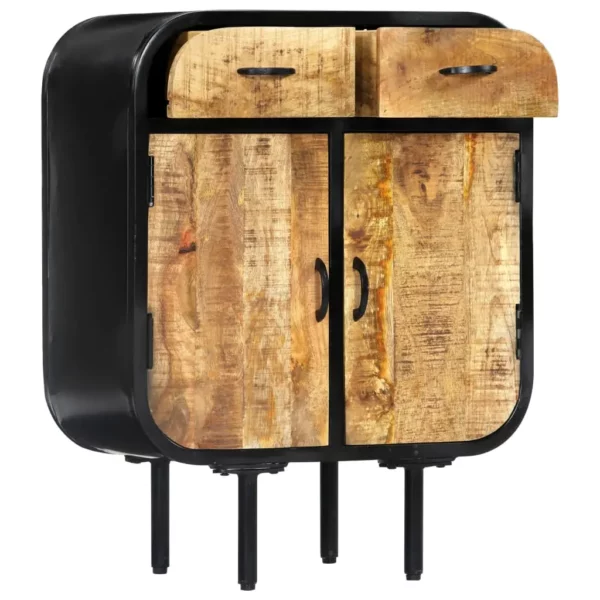 Shop Sideboard 23.6"x11.8"x29.5" | Solid Mango Wood and Iron - Image 2