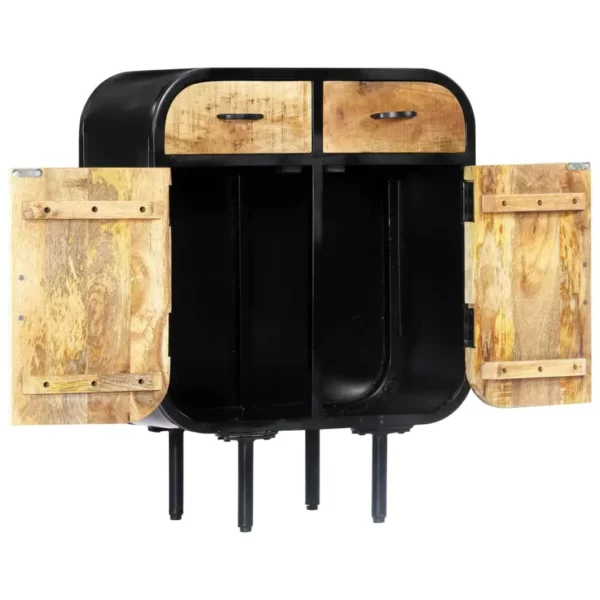Shop Sideboard 23.6"x11.8"x29.5" | Solid Mango Wood and Iron - Image 3