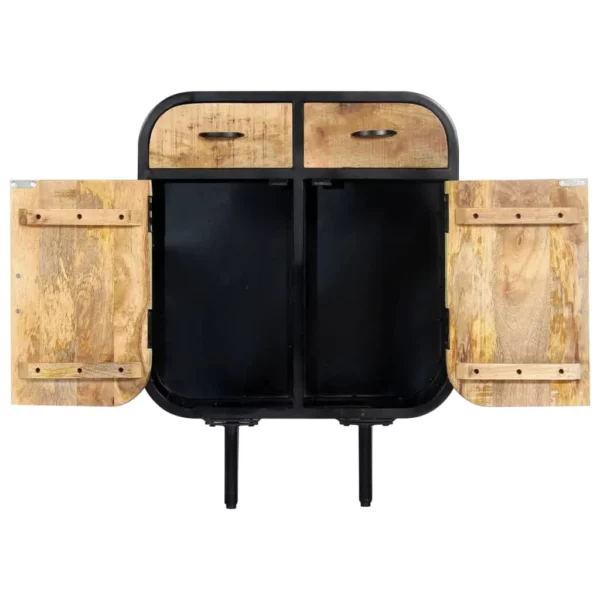 Shop Sideboard 23.6"x11.8"x29.5" | Solid Mango Wood and Iron - Image 5